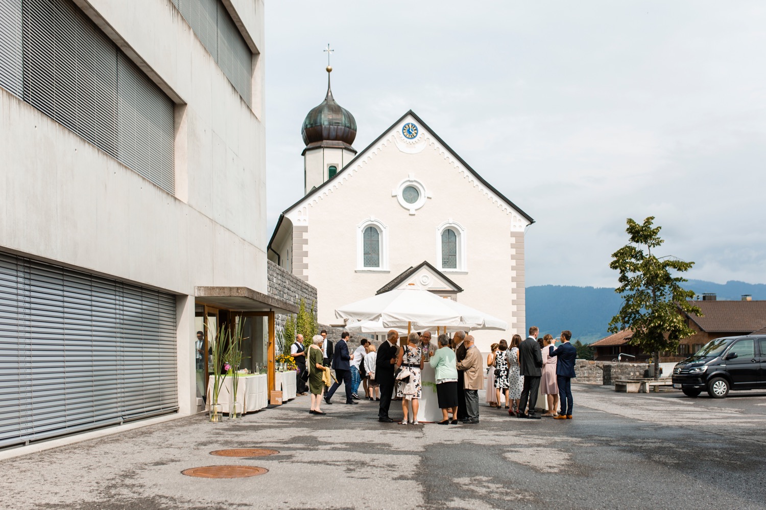 Agape nach der standesamtlichen Trauung im Standesamt in Doren