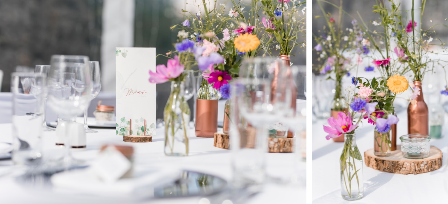 Liebevolle Dekoration bei der Hochzeit am Gebhardsberg