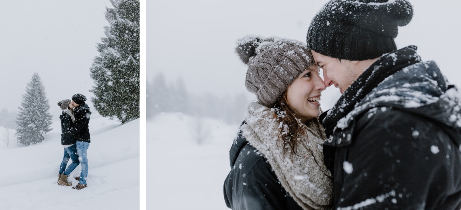 Winterliches Paarshooting im Bregenzerwald