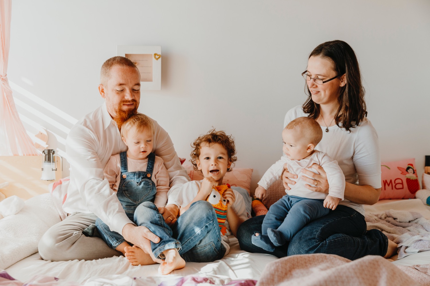 Familienfotos in natürlicher Umgebung