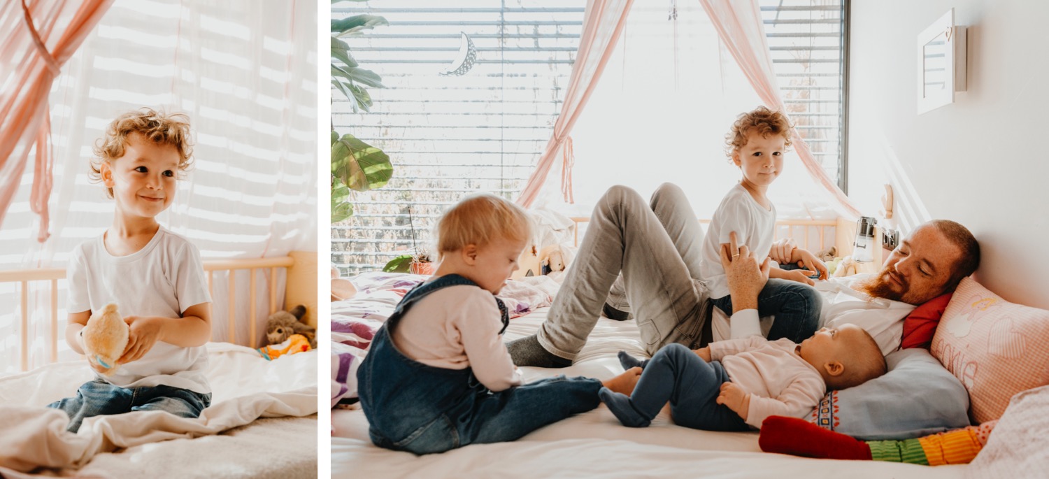 Homestory: Papa mit Kinder